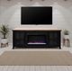 Legends Home Providence Black/Bourbon 66" Fireplace Console-1