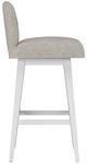 HH2 Home Uniquely Yours Oatmeal/Pure White Swivel Stool with Key Back-2