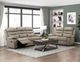 Homelegance® Hancock Latte Double Manual Reclining Loveseat-1