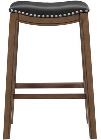 Mazin Furniture Black 29" Upholstered Pub Height Stool-0