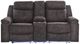 Benchcraft® Brysonview Charcoal Double Manual Reclining Loveseat with Console-1