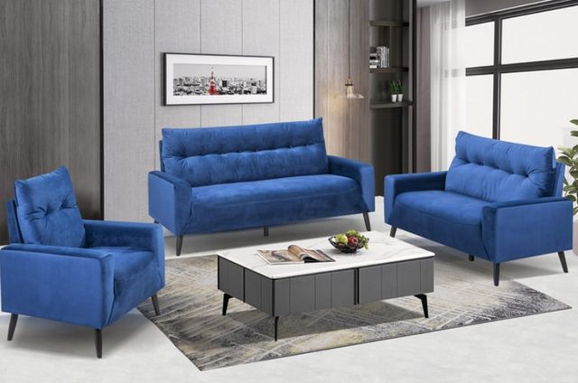 Mazin Furniture Veronica Blue Sofa-2