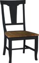 John Thomas Furniture® Vista Coal/Hickory Panel Back Dining Side Chair-0