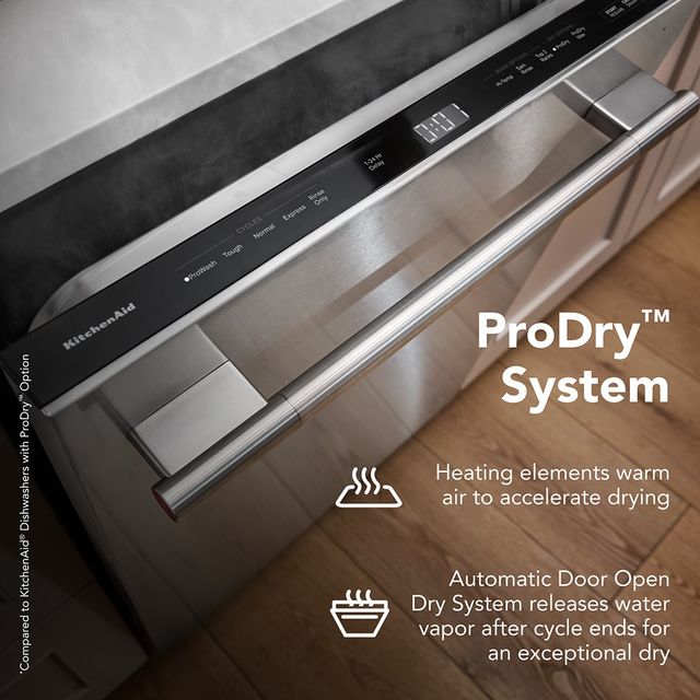 KitchenAid® 24" White Front Control Built-In Dishwasher with Third Level Utensil Rack and 30+ Total Wash Jets-3