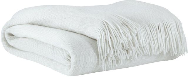 Signature Design by Ashley® Rozelle White Throw-0