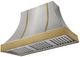 AGA Cascade 48" Stainless Steel Wall Mounted Range Hood  with Antique Brass Trim-0