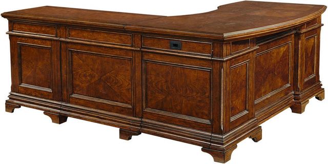 aspenhome® Hawthorne Carmel Brown 66" Curved Desk for Return