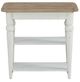 Liberty Furniture Turnberry Park Toasted Oat Chairside Table with Washed White Base-3