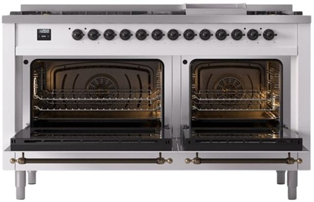 Ilve® Nostalgie II Series 60" Custom RAL Color Pro Style Dual Fuel Range-1