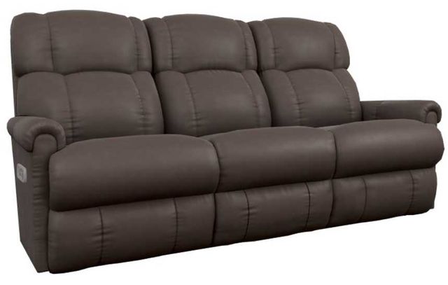 La-Z-Boy® Pinnacle Umber Leather Power Wall Reclining Sofa with Headrest and Lumbar-0