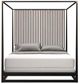Caracole® Pinstripe Caracole Classic Dark Chocolate/Rich Walnut King Canopy Bed-1