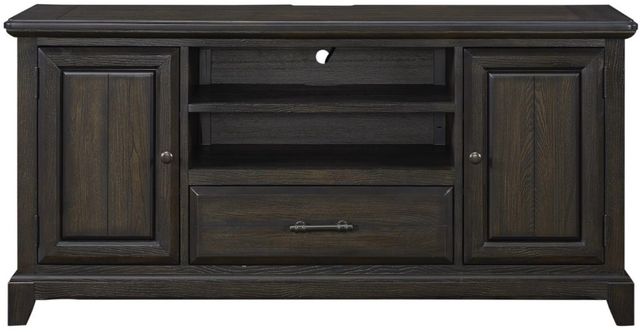 Bernards Bellamy Lane Brown Entertainment Console with Power Box-2