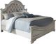 Liberty Furniture Magnolia Manor 4-Piece Antique White/Gray Queen Upholstered Bedroom Set-1