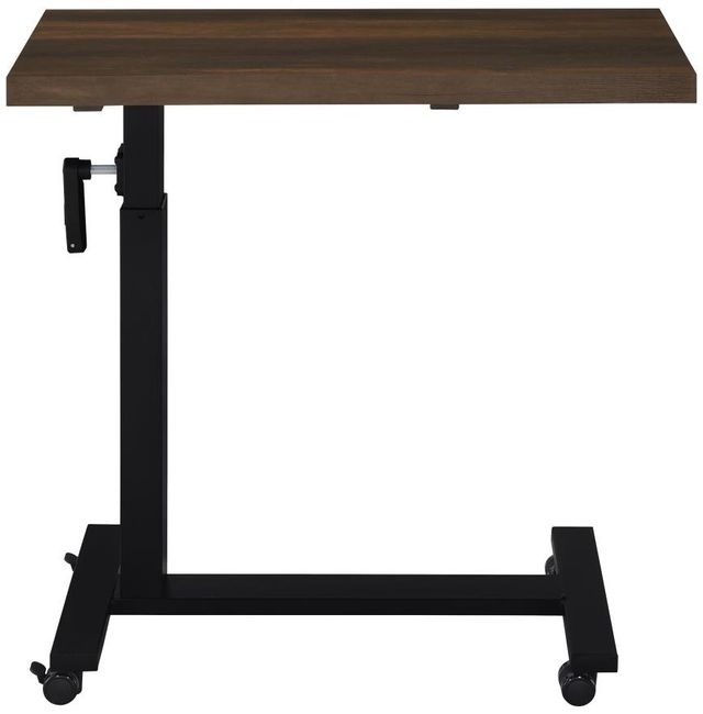 Coaster® Westpark Dark Pine Top C-Table with Matte Black Base-1
