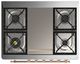 Ilve® Majestic III 36" Antique White Pro Style Dual Fuel Natural Gas  Range with Triple Glass Door and Copper Trim-2
