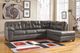 Signature Design by Ashley® Alliston Gray Left Arm Facing Sofa-0
