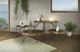 International Furniture Direct Vivo Brown Sofa Table with Black Base-1