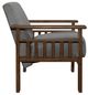 Homelegance® Helena Gray/Walnut Accent Chair with Storage Arms-3