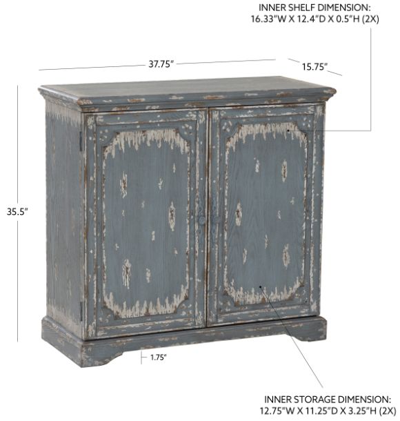 Coast2Coast Home™ Brenna Antique Blue Accent Cabinet-2