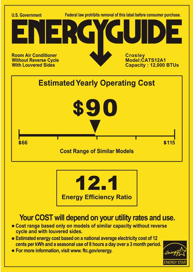 Crosley® 12,000 BTU White Window Mount Air Conditioner-0