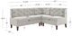 Powell® Auden 3-Piece Light Gray Nook Corner Bench Set-2