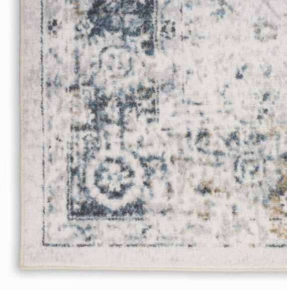Nourison Home™ Astra Machine Washable Ivory Blue 5'x7' Area Rug-2