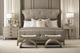 Bernhardt East Hampton Beige/Cerused Linen King Upholstered Panel Bed-1
