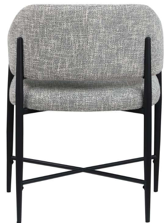 Meridian Furniture Dame Gray/Black Upholstered Dining Chair-3