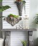 A & B Home 2-Piece Weathered White Reed Lantern Set-5