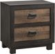Elements International Harlington Rustic Gray Nightstand-0