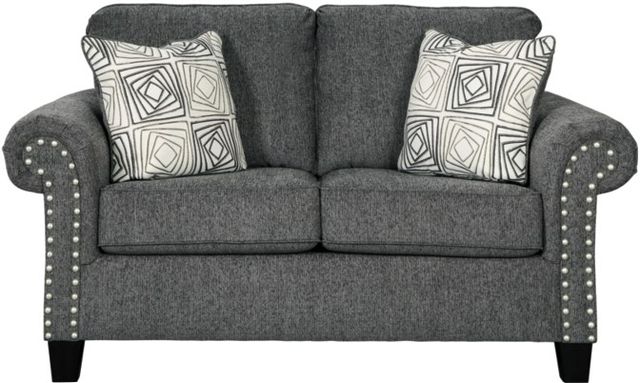 Benchcraft® Agleno 4-Piece Charcoal Living Room Seating Set-2