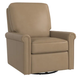 Bassett® Furniture Thompson Light Brown Leather Swivel Glider-0