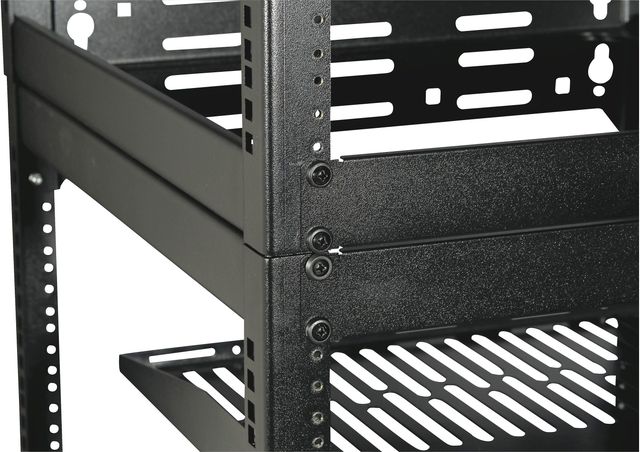 Sanus® Component Series Black 20U Stackable Skeleton Rack-1