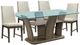 Elements International Dapper Gray 5-Piece Cream/Walnut Dining Set-0