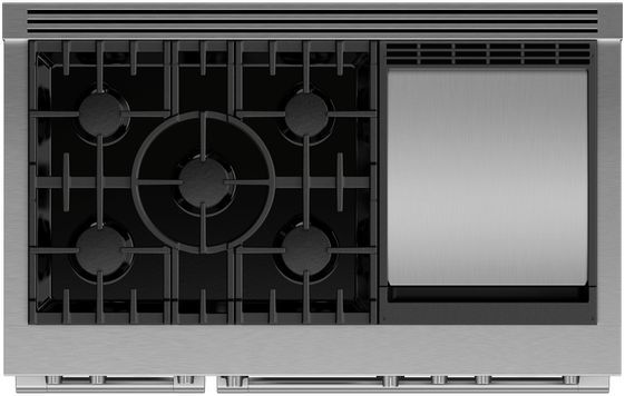 Fisher & Paykel Series 9 48" Stainless Steel Pro Style Dual Fuel Range-2