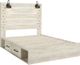 Signature Design by Ashley® Cambeck Whitewash Queen Panel Bed with 4 Storage Drawers-1