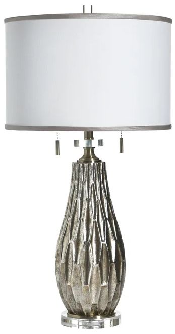 Stylecraft Tamboti Silver Table Lamp-0