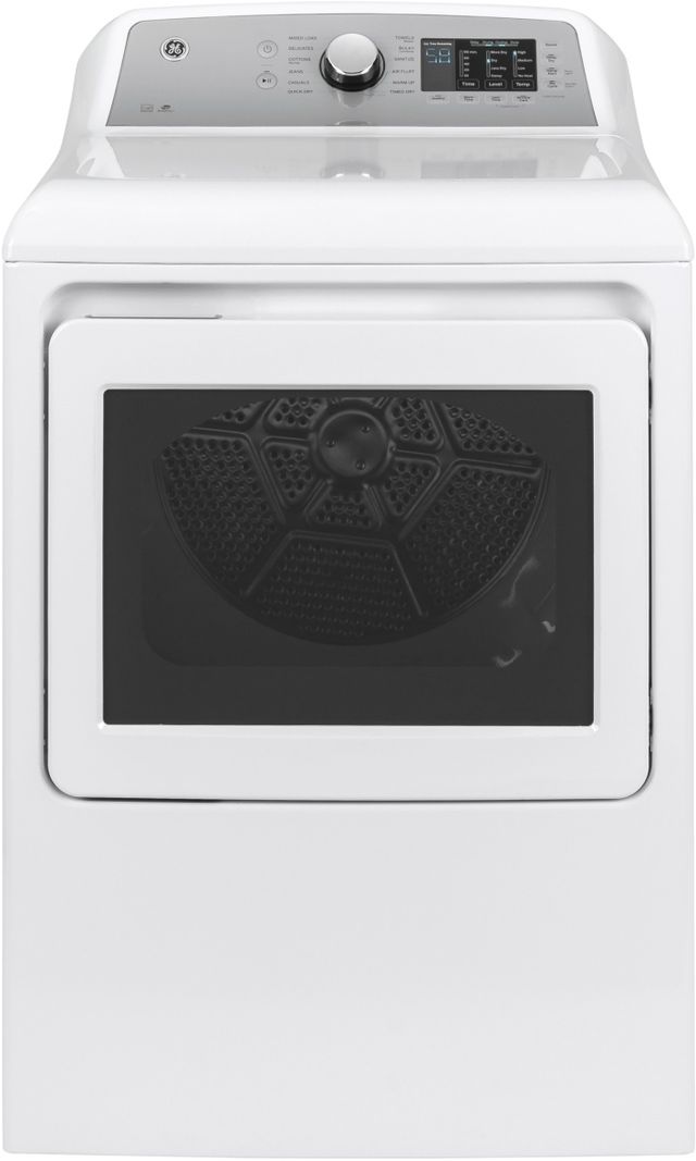 GE® 7.4 Cu. Ft. White Front Load Electric Dryer-0