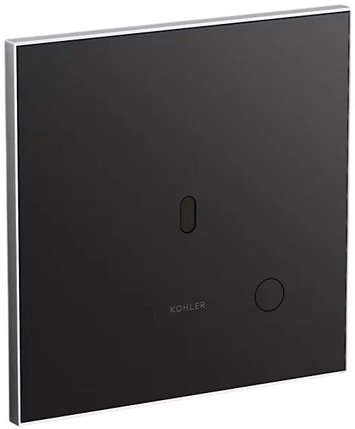 KOHLER® Mach Flex™ Black/Polished Chrome Glass Faceplate for Concealed Touchless Toilet Flushometer, 1.0 Gpf-0