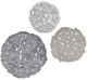 Olliix by Madison Park Rossi 3 Pieces Grey Feather Painted Iron Round Wall Décor Set-0