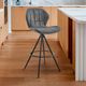 Armen Living Catalina Charcoal/Matte Black Counter Stool-1