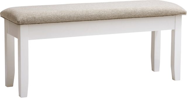 Powell® Jane Honey Brown/Vanilla White Storage Bench-0