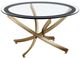 Coaster® Brooke 3-Piece Tempered Glass Top Occasional Table with Rose Brass Base Set-2