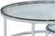Bassett Mirror Patinoire Glass Top Round Cocktail Table with Polished Chrome Base-1