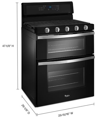 Whirlpool® 30" White Ice Double Oven Freestanding Electric Range-2