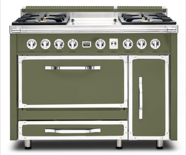 Viking® Tuscany 48" Cypress Green Dual Fuel Pro-Style Dual Fuel Natural Gas Range-0