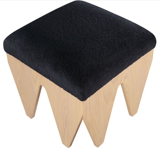 Meridian Furniture Altair Black/Natural Upholstered Bench-2