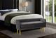 Meridian Furniture Audrey Grey Velvet Accent Bench -3