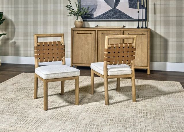 Modus Furniture Dorsey Ginger/Ricotta Upholstered Dining Side Chair-1