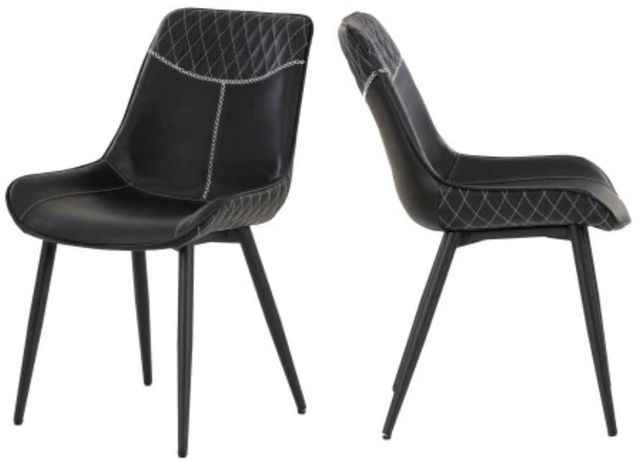 Linon August 2-Piece Black Dining Chair Set-3